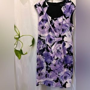 Connected Apparel Purple Floral Dress 16